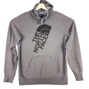 The North Face Hoodie Mens Medium Gray Pullover Half Dome Logo Fleece Sweatshirt